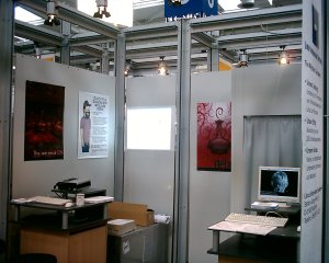 our
booth from the one side